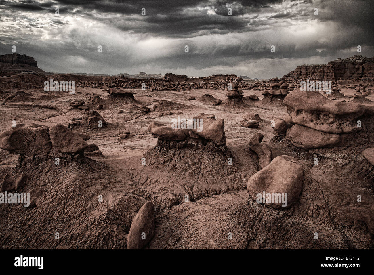 Goblin Valley Utah (HDR technique) Stock Photo