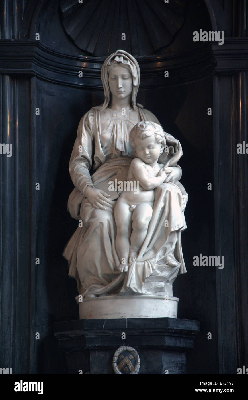 Madonna of Bruges by Michelangelo Stock Photo