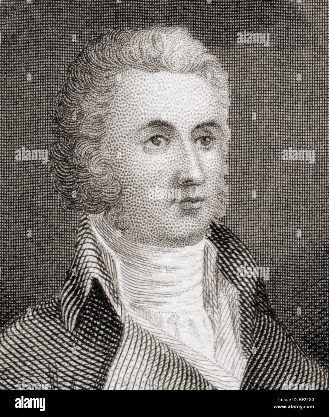 William Richardson Davie 1756 to 1820. Governor of North Carolina from 1798 to 1799. Stock Photo