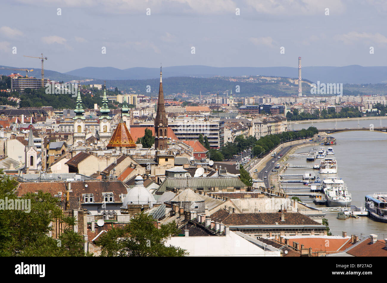 Budapest - quay Stock Photo