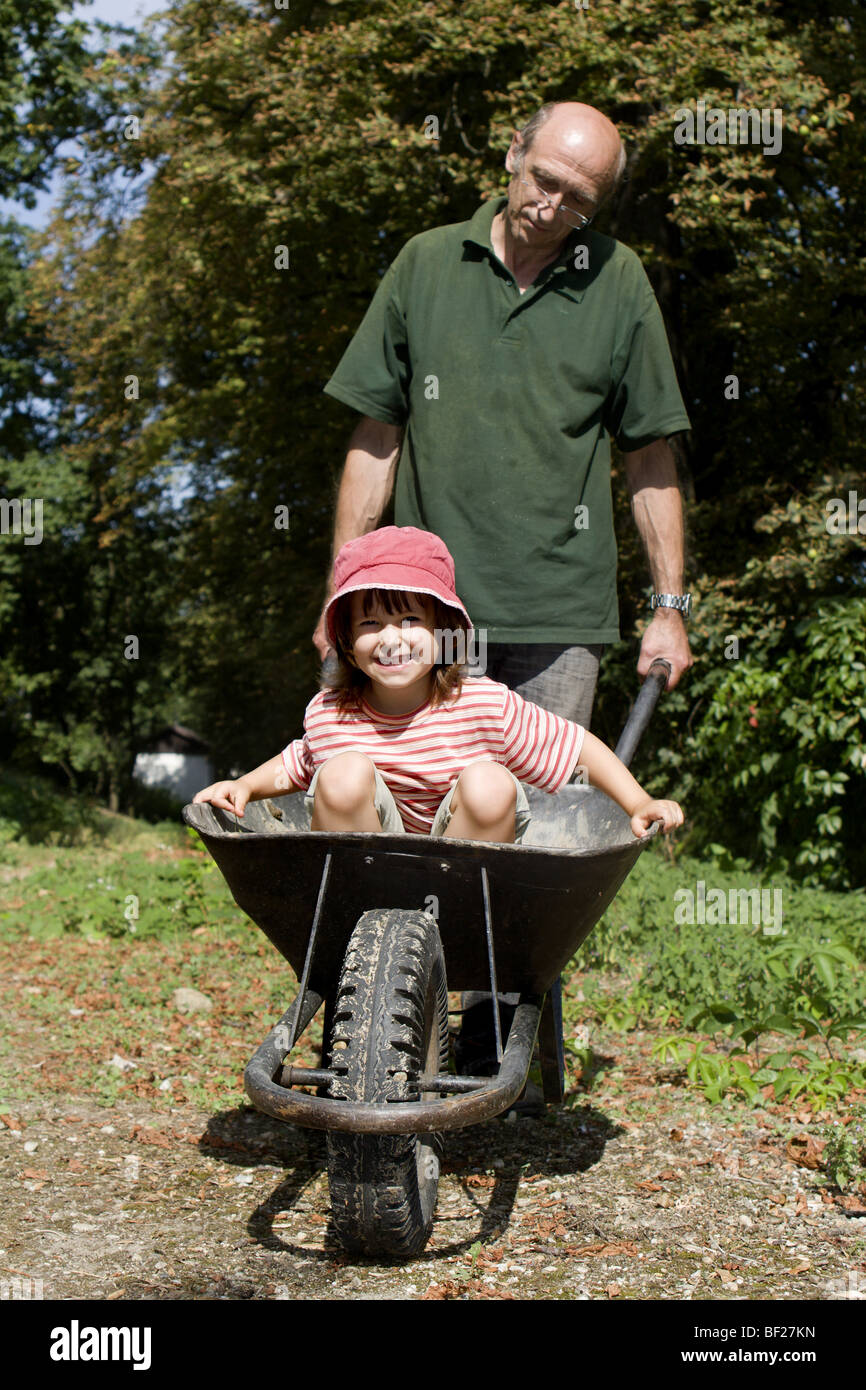 gardener and little girl Stock Photo