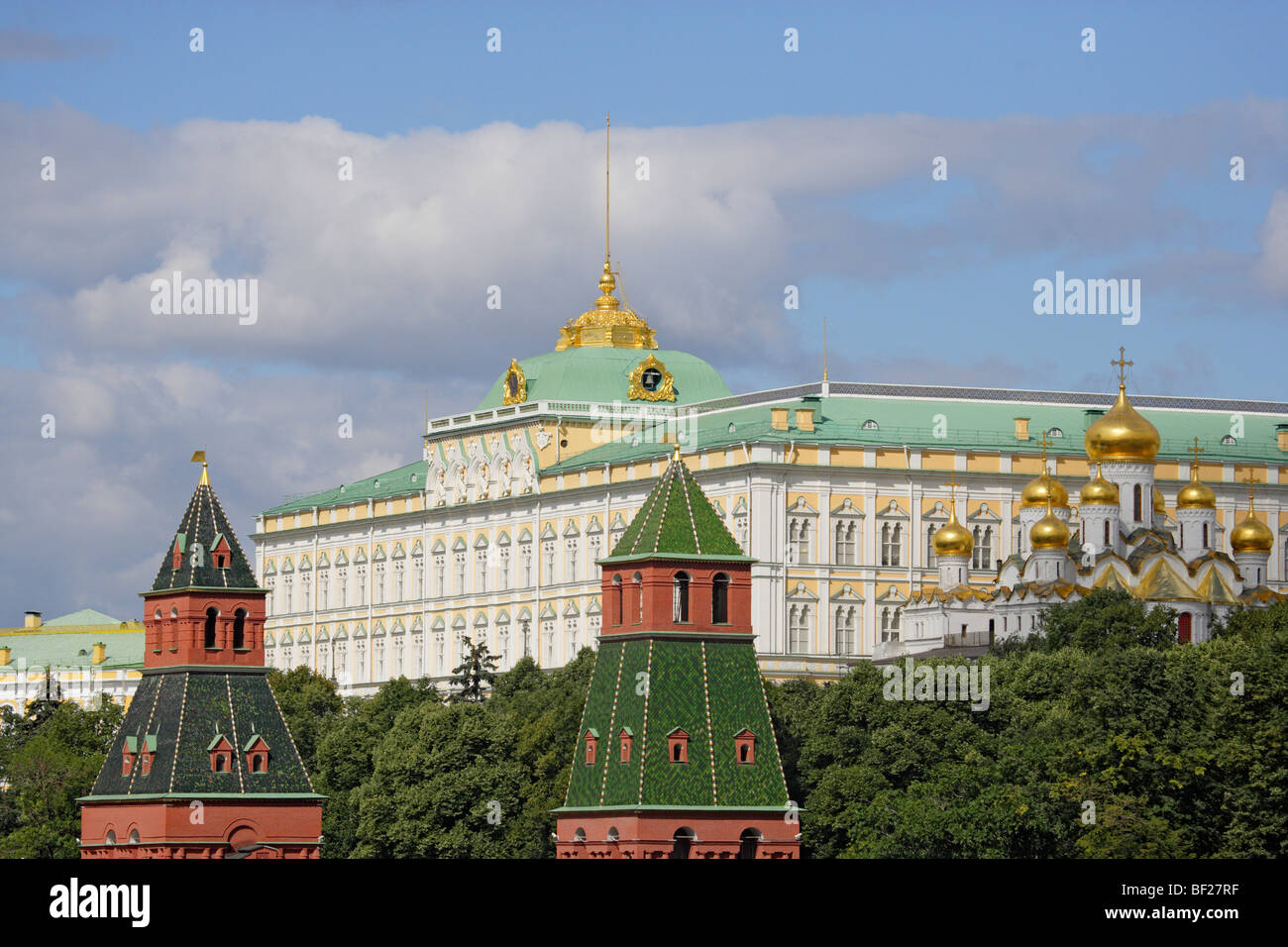 Grand Kremlin Palace and the Cathedral of the Annunciation, Moscow, Russia Stock Photo
