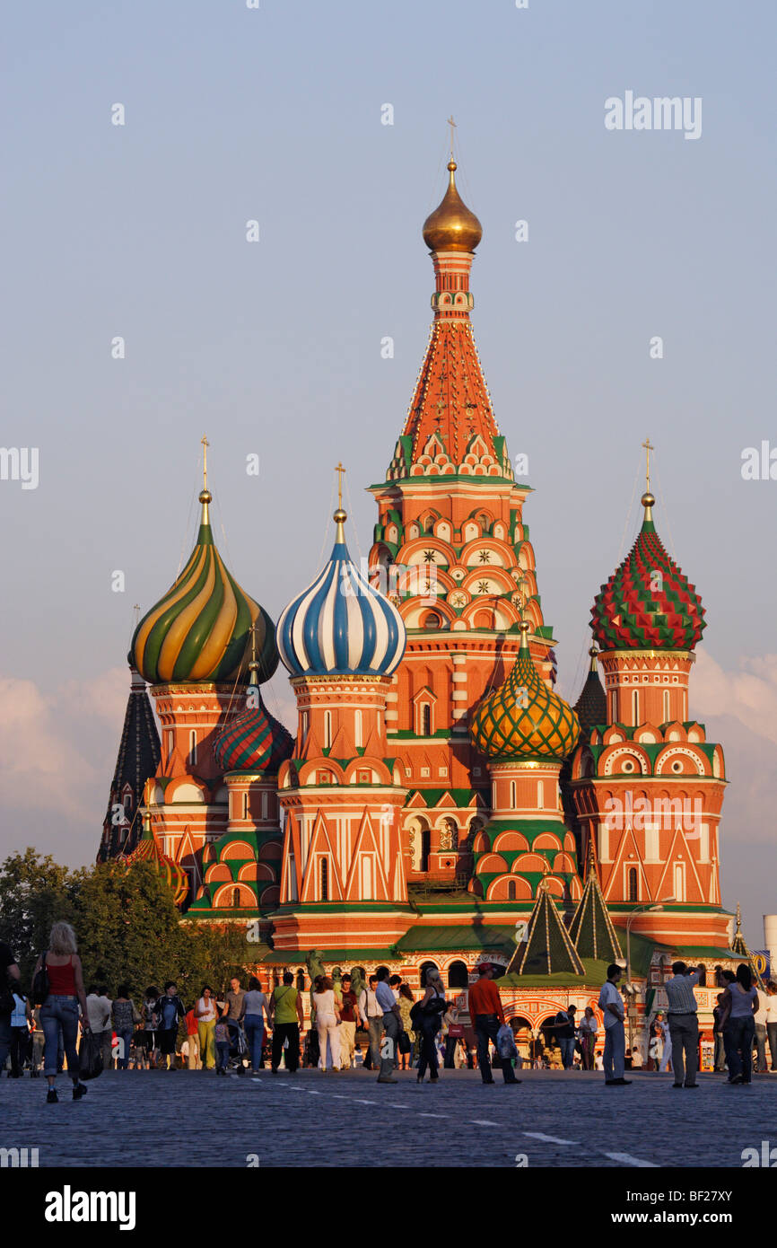 Cathedral of Saint Basil the Blessed, aka the Cathedral of Intercession of the Virgin on the Moat and Cathedral of the Protectio Stock Photo