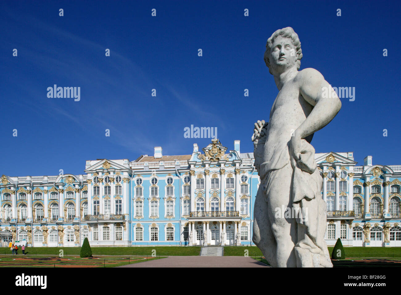 Catherine Palace in Tsarskoye Selo, 25 km south-east of St. Petersburg, Russia Stock Photo
