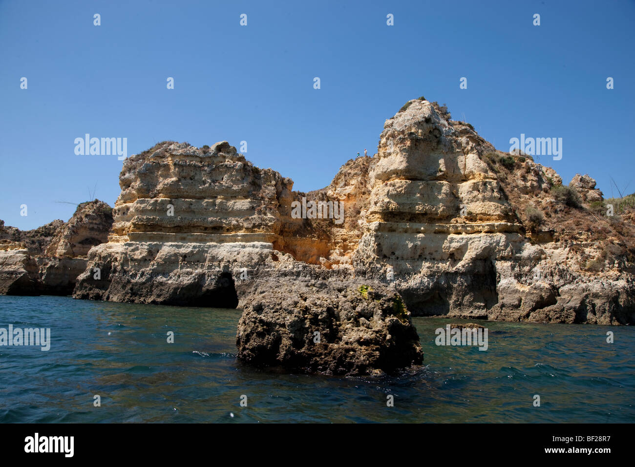Portugal Praia Dona Ana Cliffs Stock Photo Alamy
