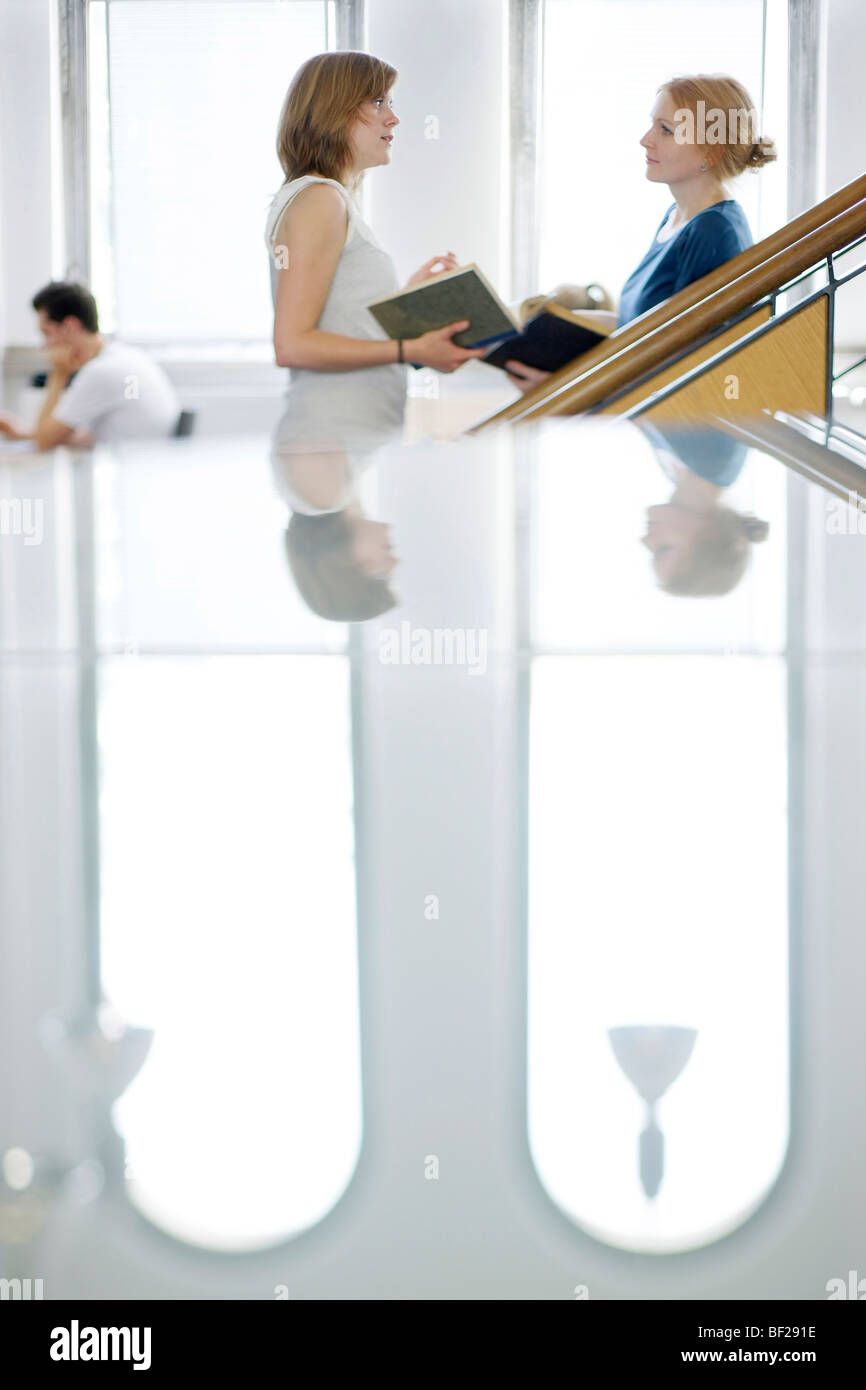 Two students in the library, University, Education Stock Photo - Alamy