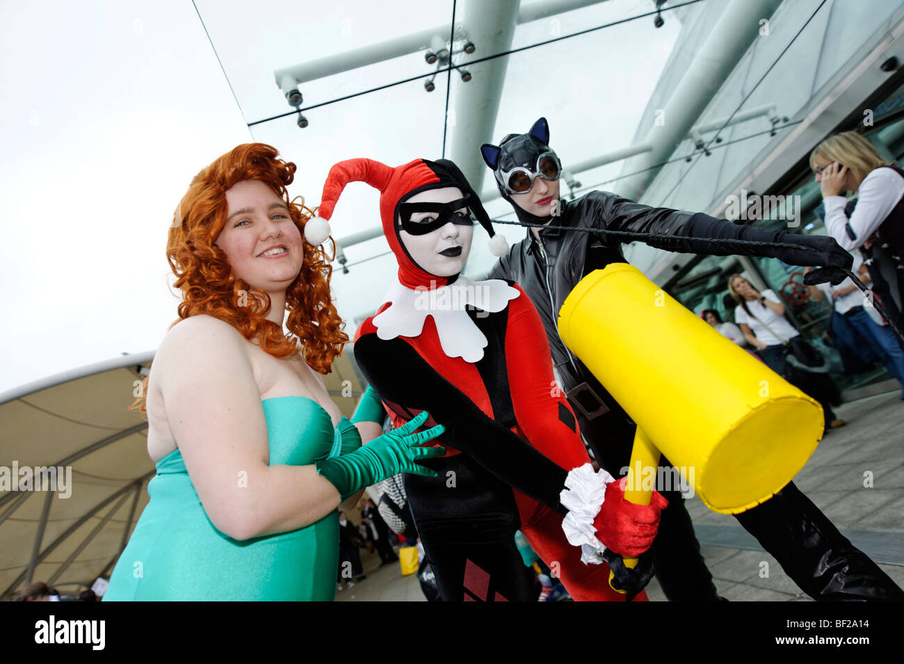 Fans dressed as their favorite costume characters from comic books, animations and video games. London MCM expo. Britain 2009. Stock Photo