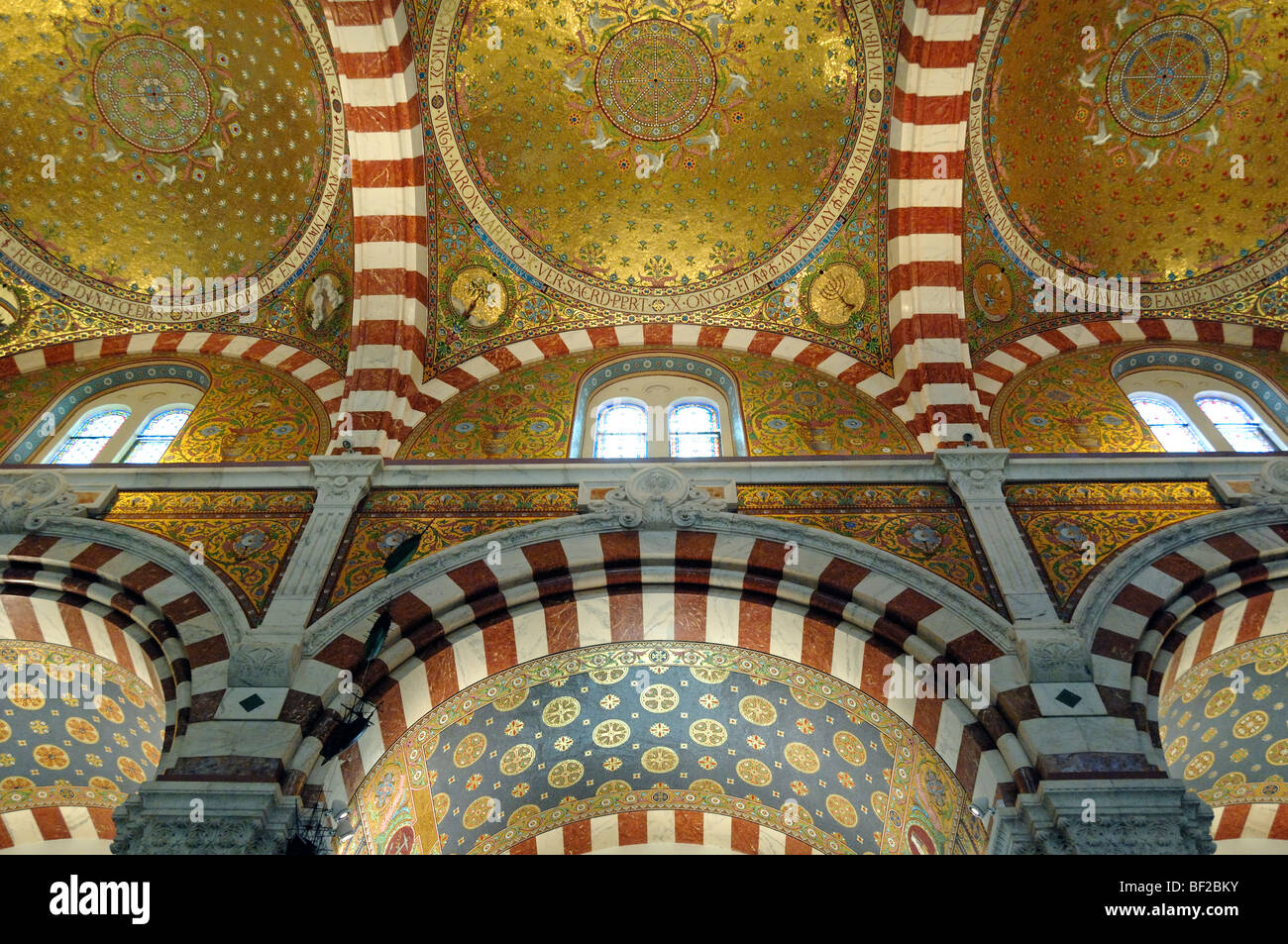 Golden Byzantine Inspired Ceiling Interior Of Notre Dame