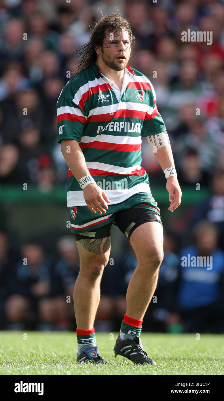 MARTIN CASTROGIOVANNI LEICESTER TIGERS RU WELFORD ROAD LEICESTER ENGLAND 03 October 2009 Stock Photo