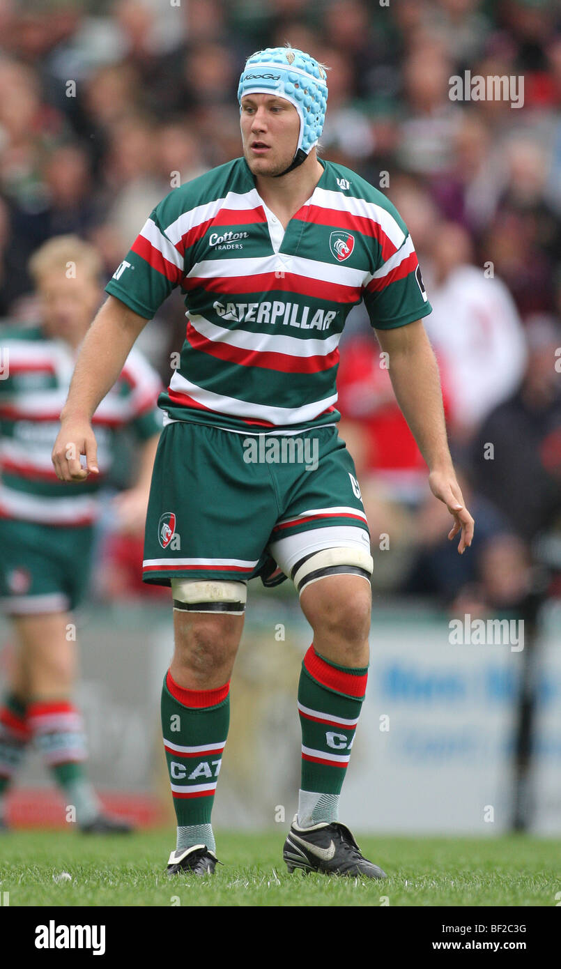 JORDAN CRANE LEICESTER TIGERS RU WELFORD ROAD LEICESTER ENGLAND 03 October  2009 Stock Photo - Alamy