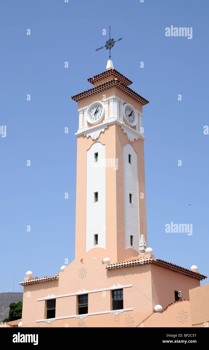 Clock tower of the Market in Santa Cruz de Tenerife. Canary Islands