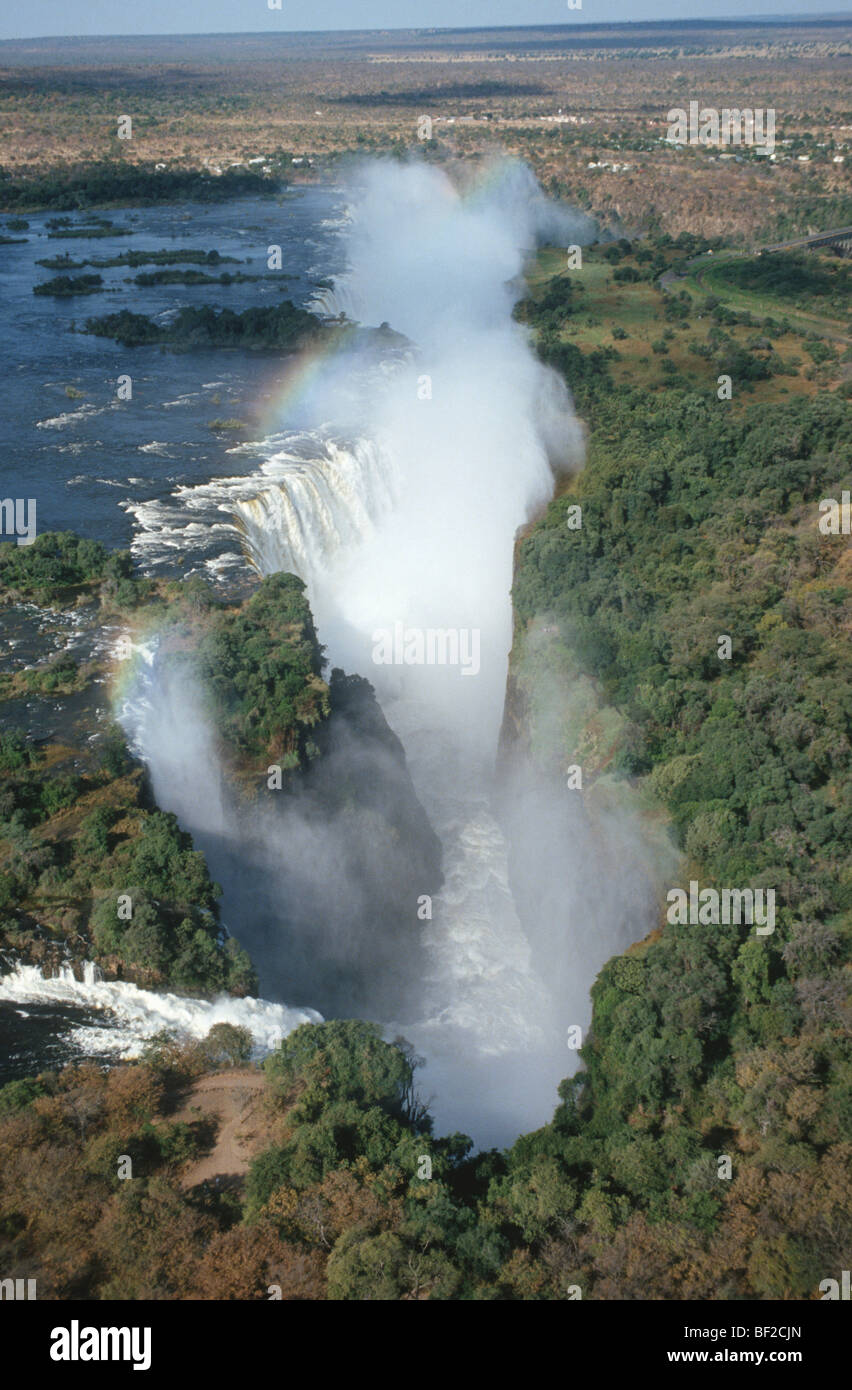 Aerial view of Victoria Falls, Zimbabwe Stock Photo