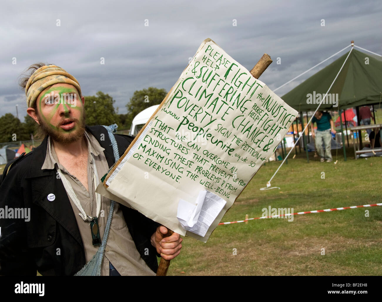 Climate Change camp on Blackheath London 2009 Stock Photo