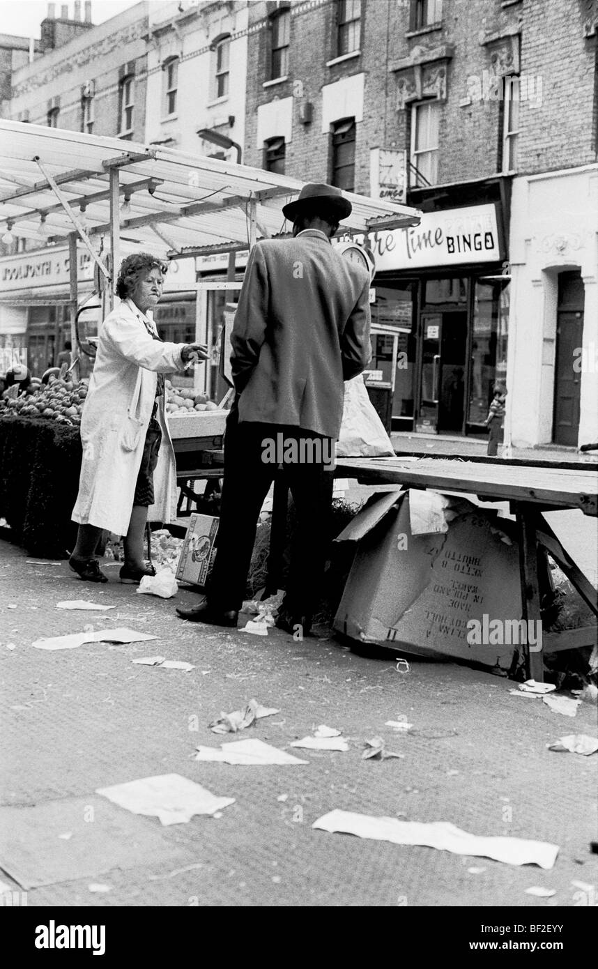 Portobello Road in 1975. Stock Photo