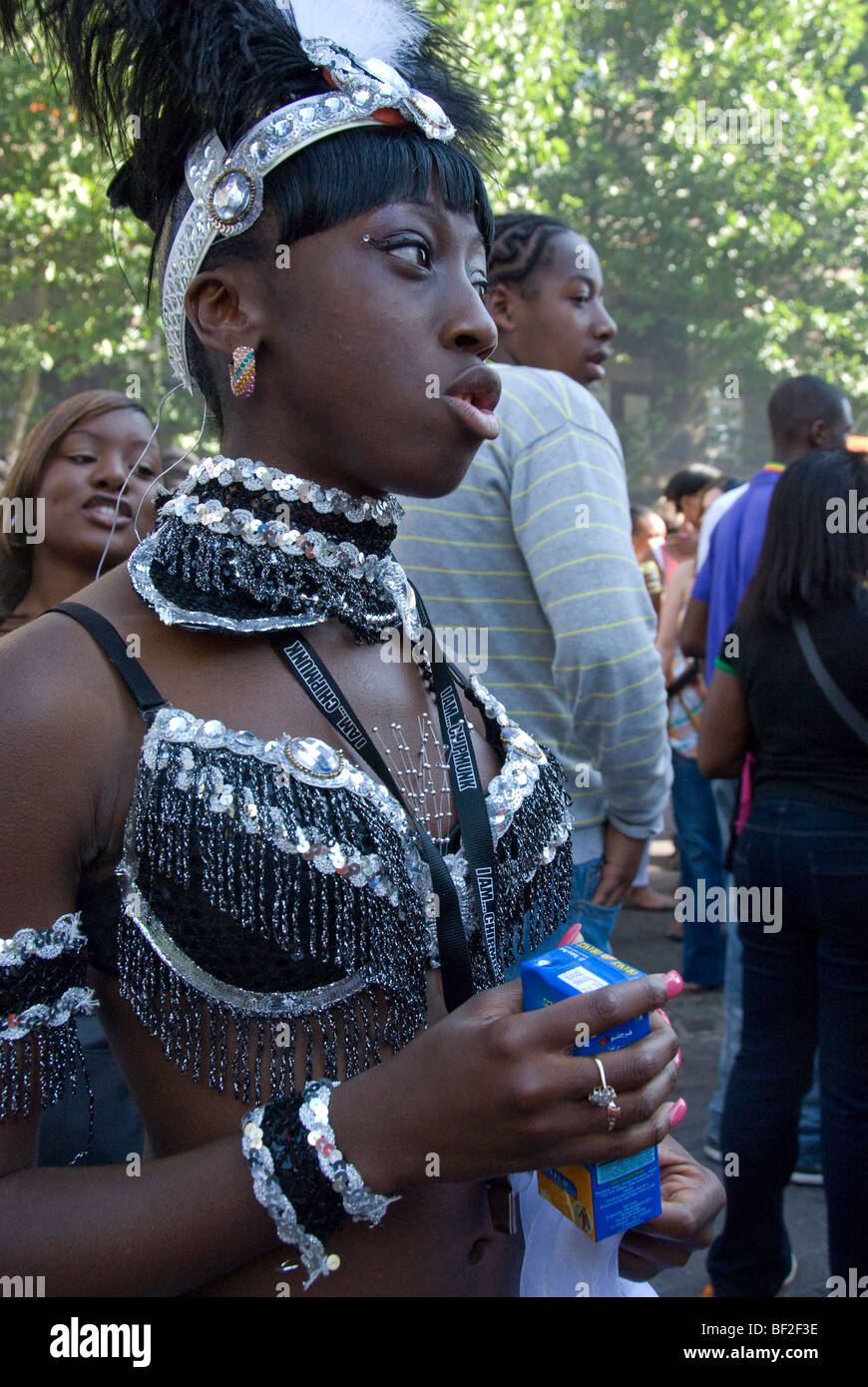 performers at Notting Hill Carnival London Stock Photo