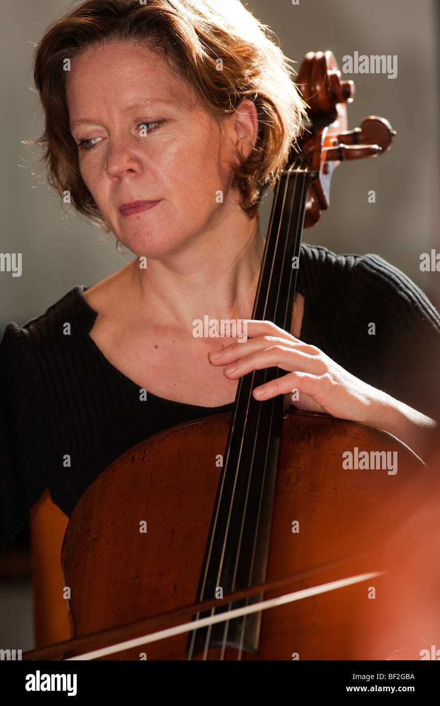 Trondheimsolistene chamber orchestra musician cellist cello string player Stock Photo Alamy