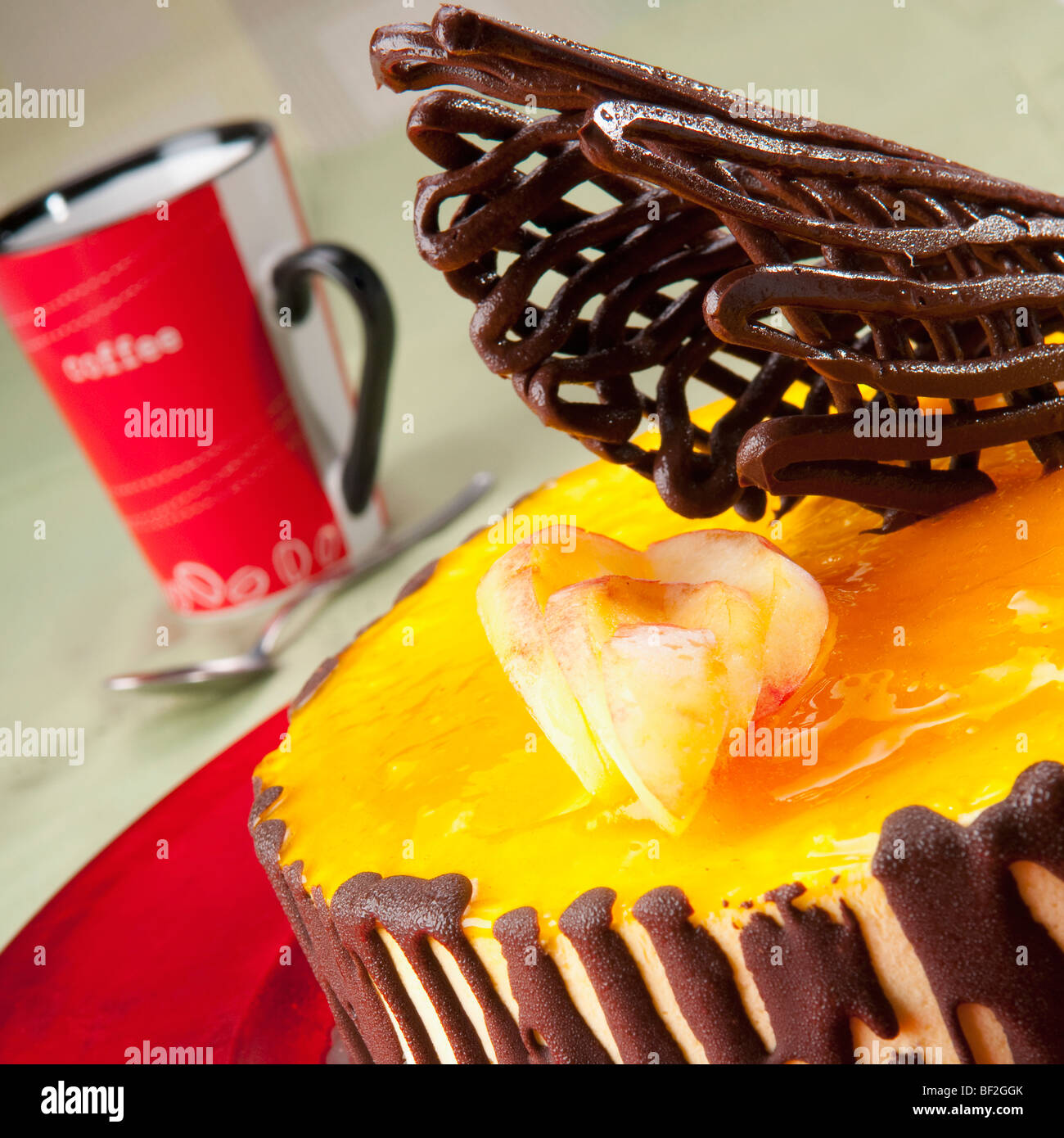 Chocolate cake garnish hires stock photography and images Alamy