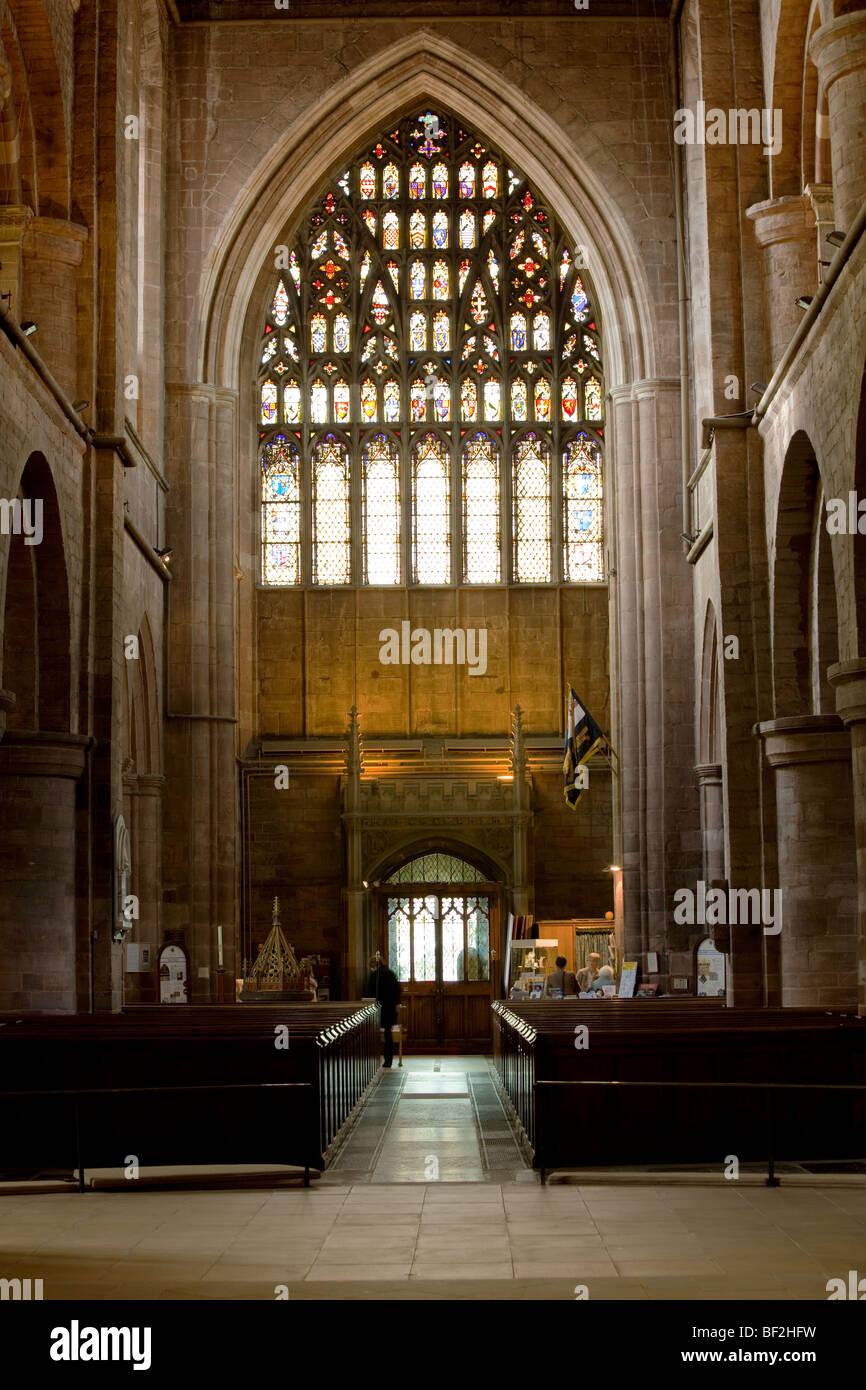 The wonderful stained glass window above the main entrance to The Abbey