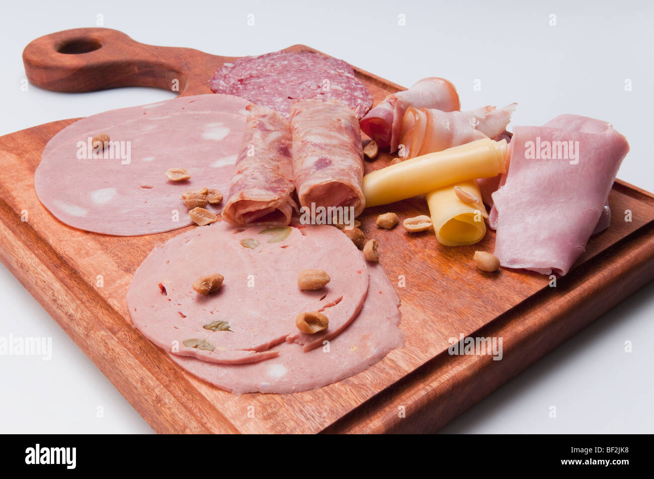 Assorted Cold Cutts Close-up of assorted cold cuts and cheese on a platter Stock Photo - Alamy