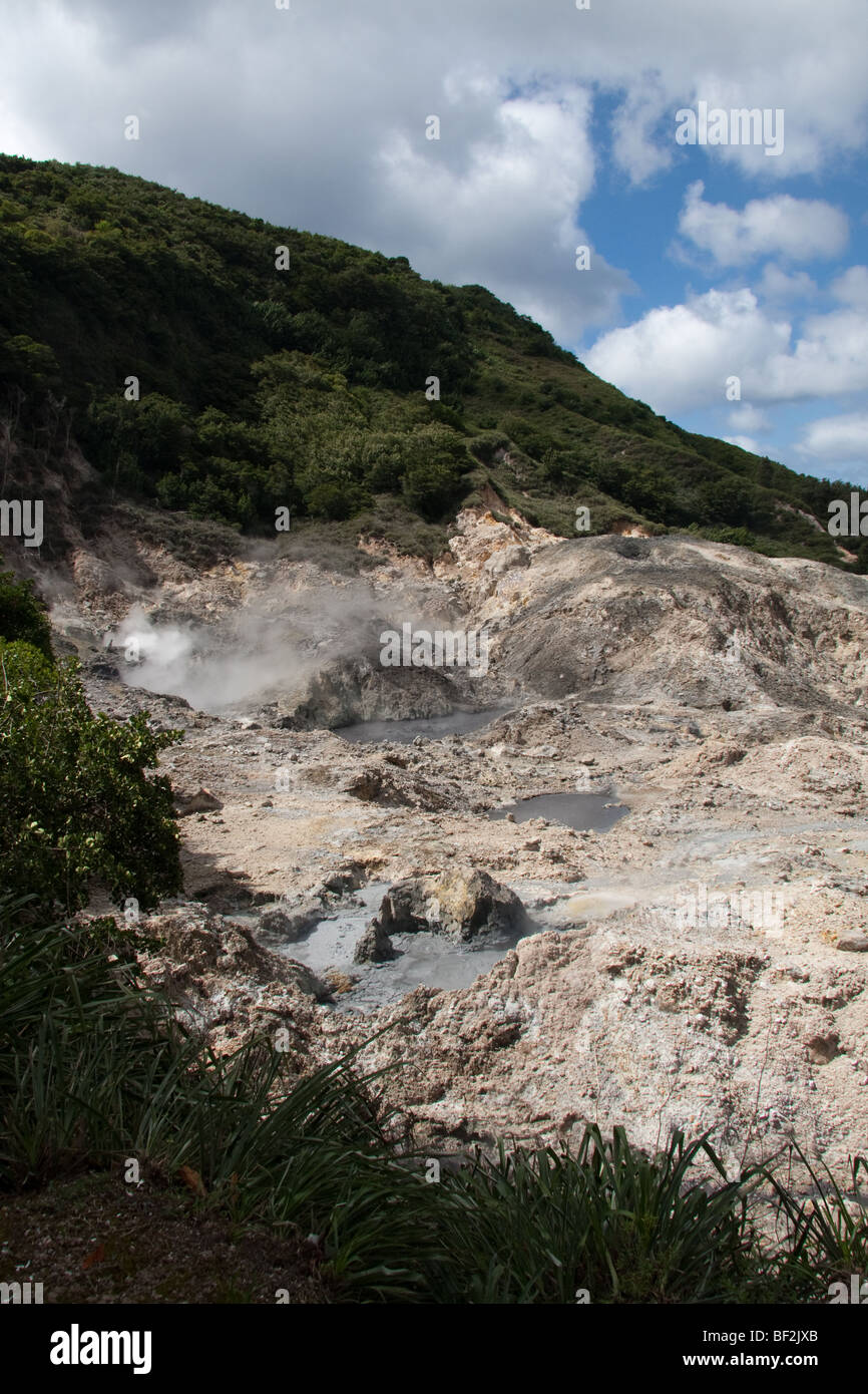 Drive through Volcano in St. Lucia Stock Photo Alamy