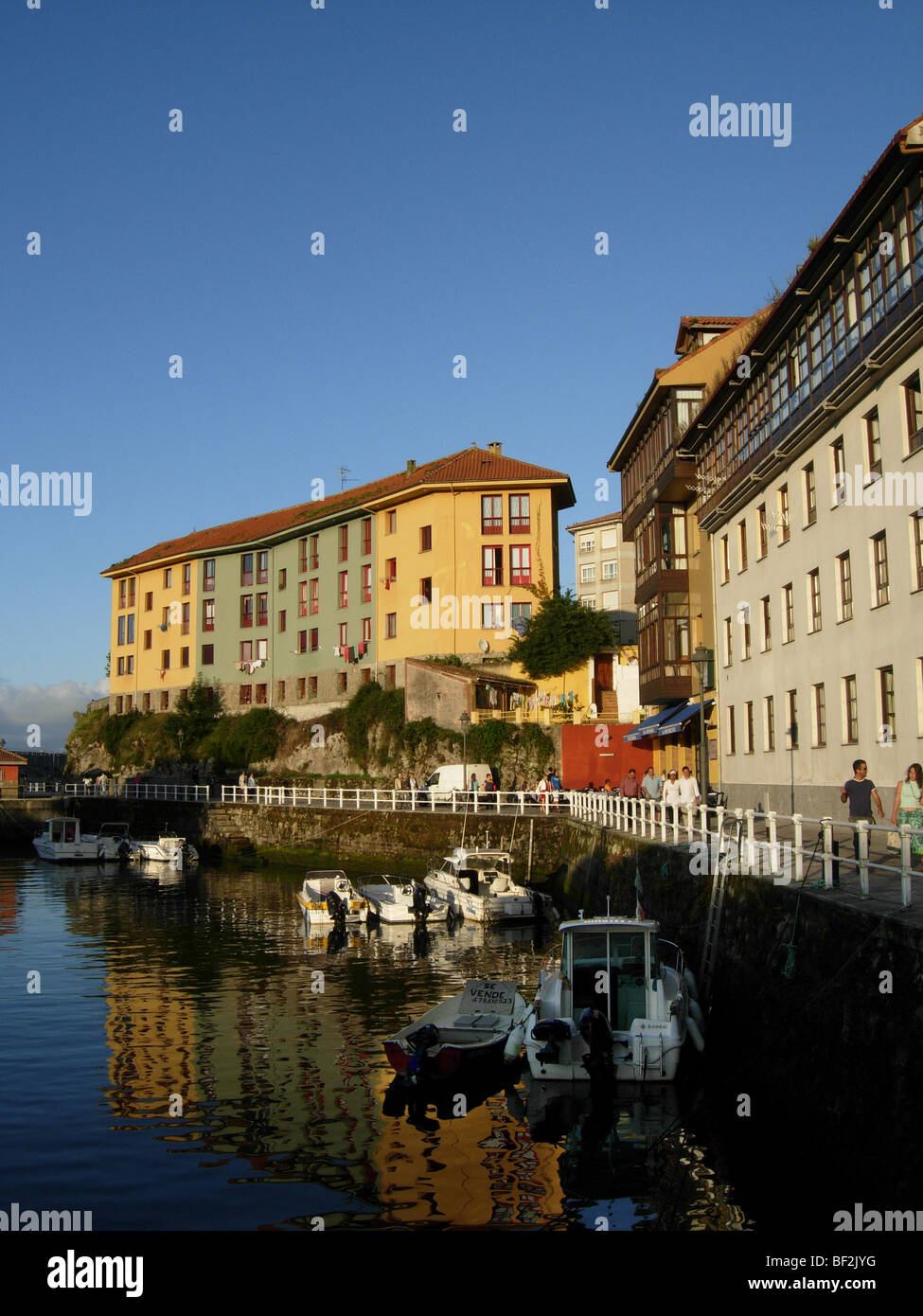 Small fishing village of Llanes in northern Spain Stock Photo