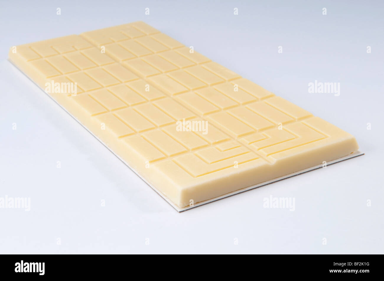 Close-up of a bar of white chocolate Stock Photo