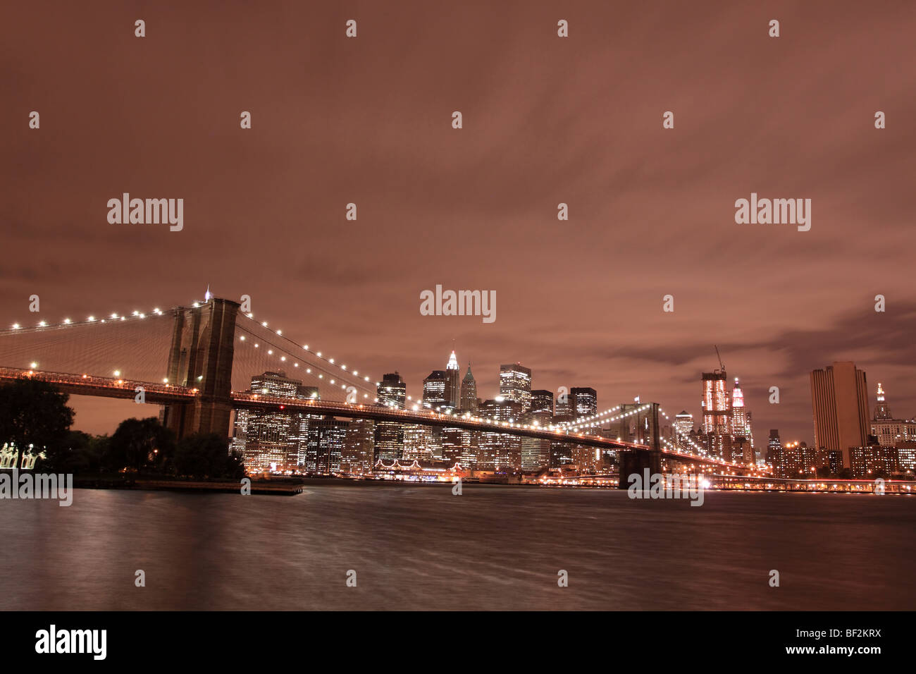 Brooklyn Bridge and Manhattan Skyline, New York City Stock Photo - Alamy