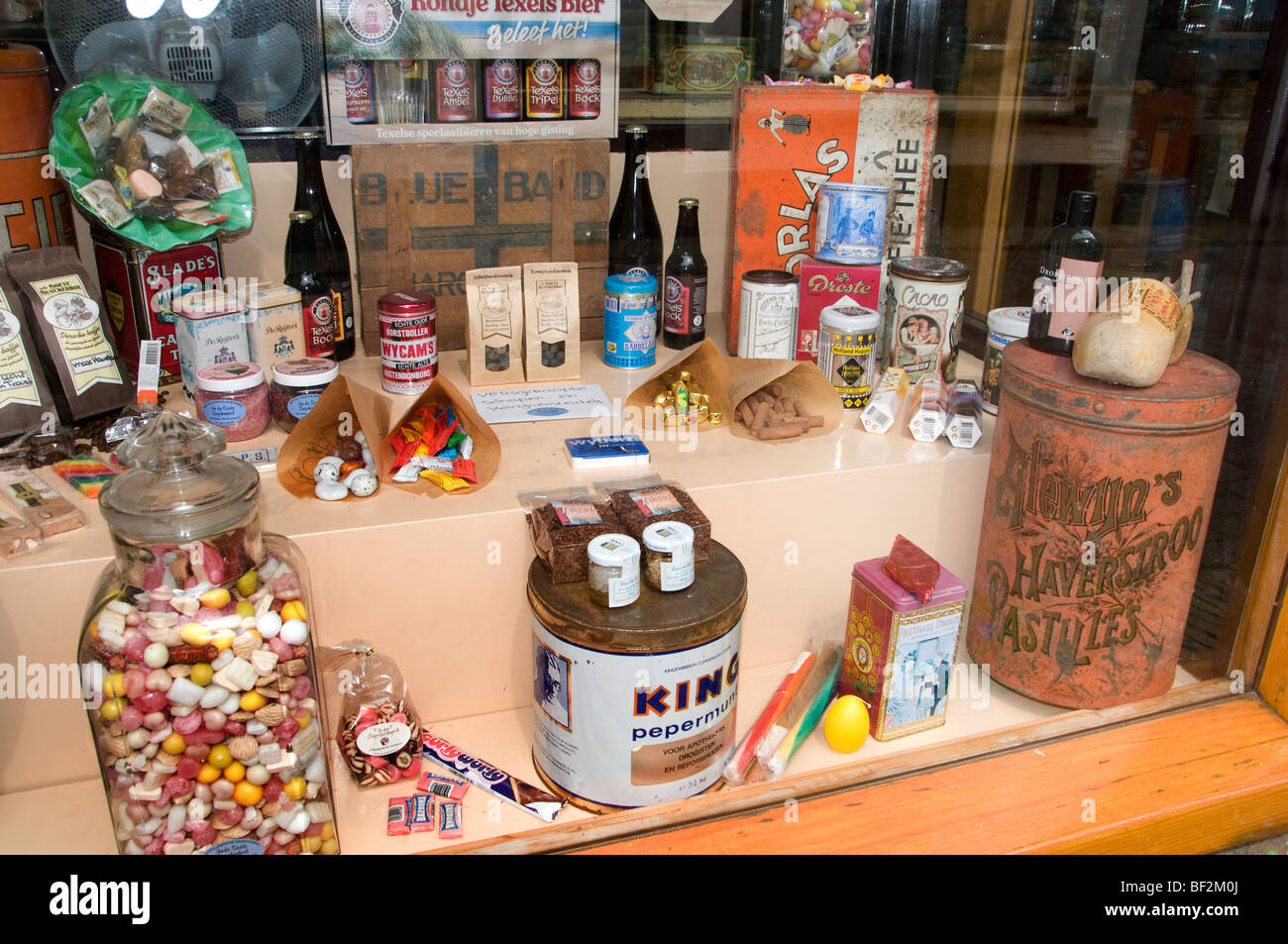 Texel Netherlands Holland Den Burg  Village shops Stock Photo