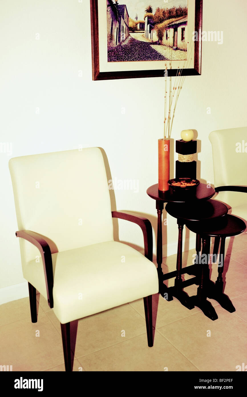 Armchair in a living room Stock Photo - Alamy