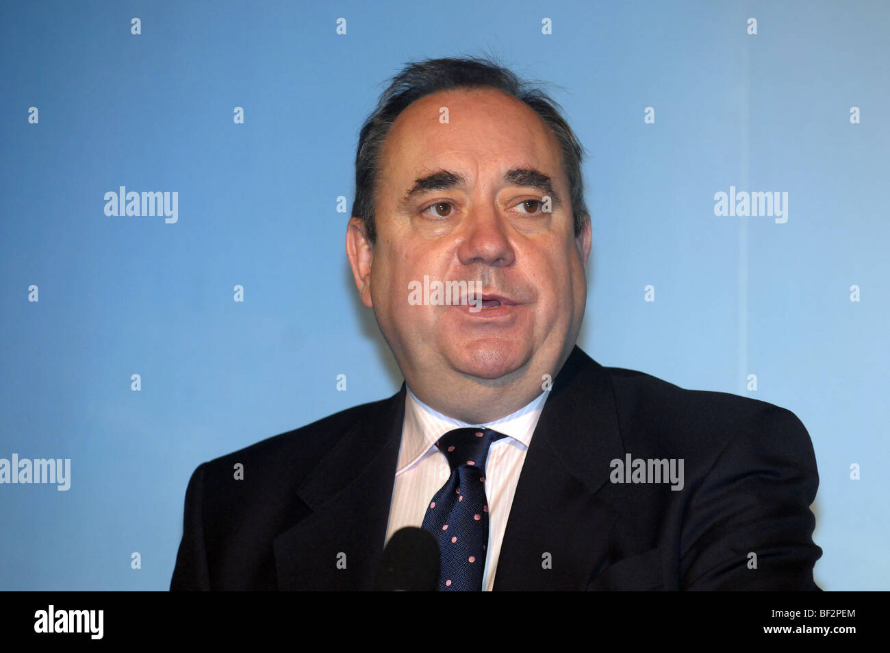 Alex Salmond MSP and leader of the Scottish Nationalist party and First Minister for Scotland. Stock Photo