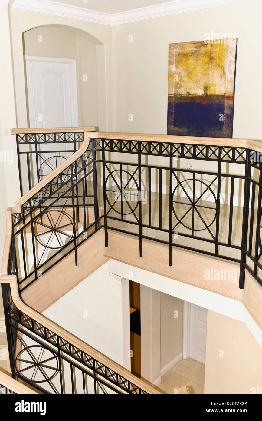 Railing in a house Stock Photo Alamy