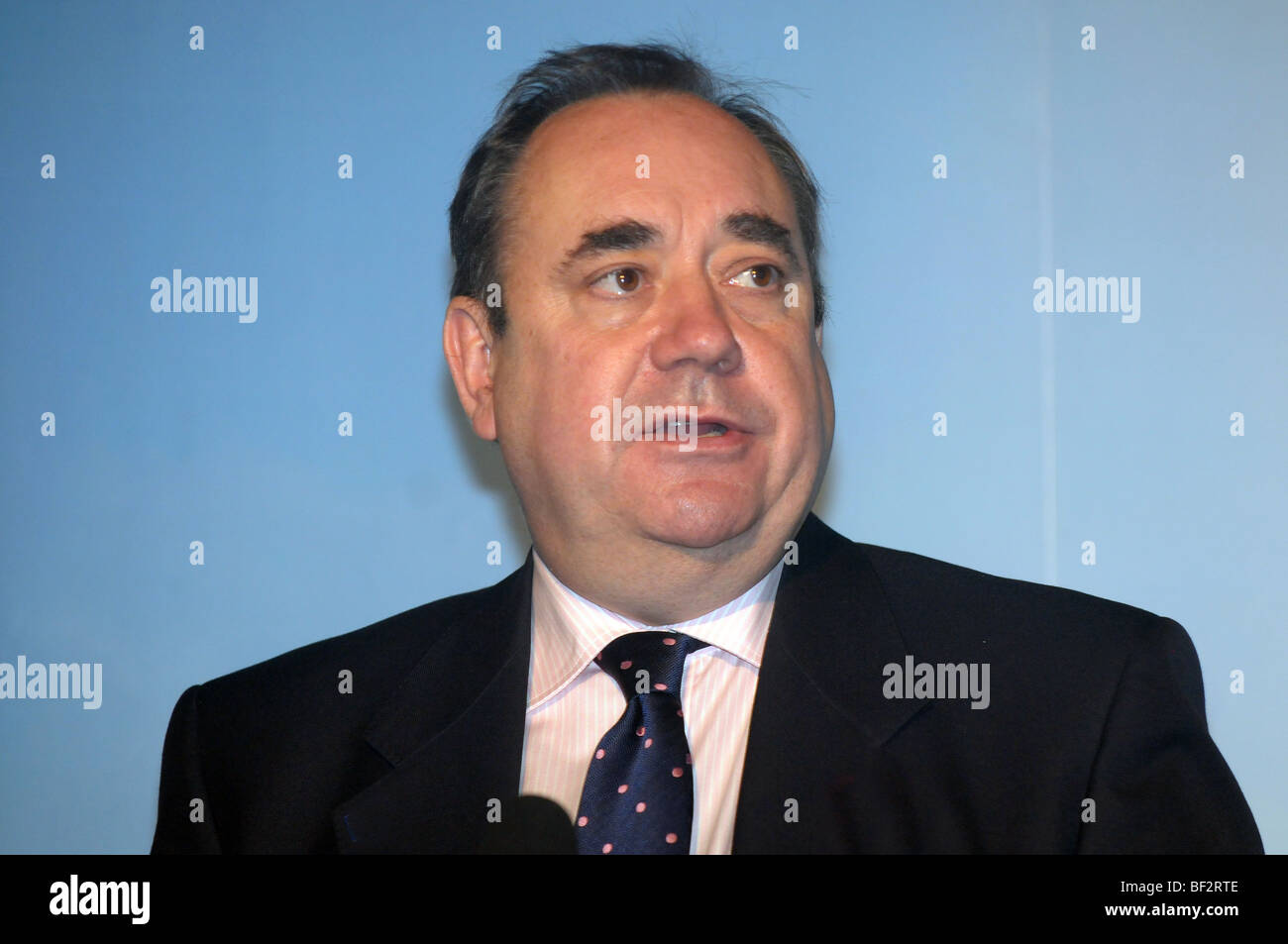 Alex Salmond MSP and leader of the Scottish Nationalist party and First Minister for Scotland. Stock Photo
