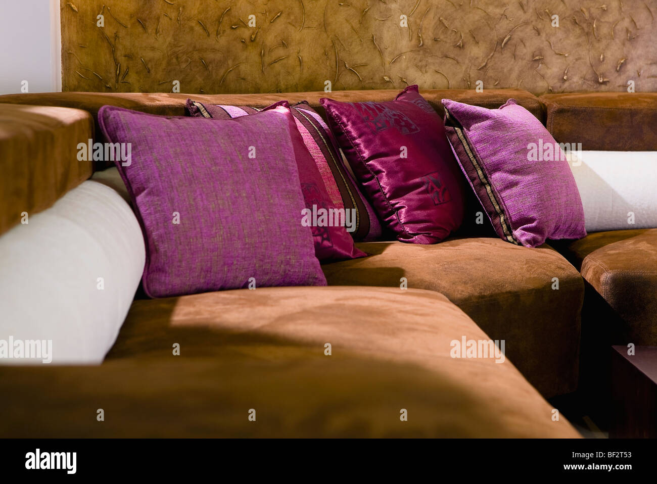 Couch in a living room Stock Photo - Alamy
