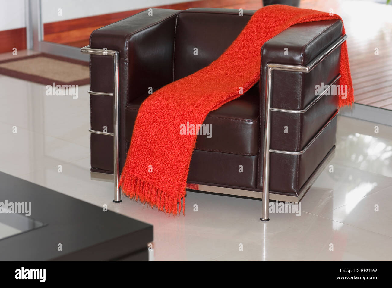 Armchair in a living room Stock Photo - Alamy