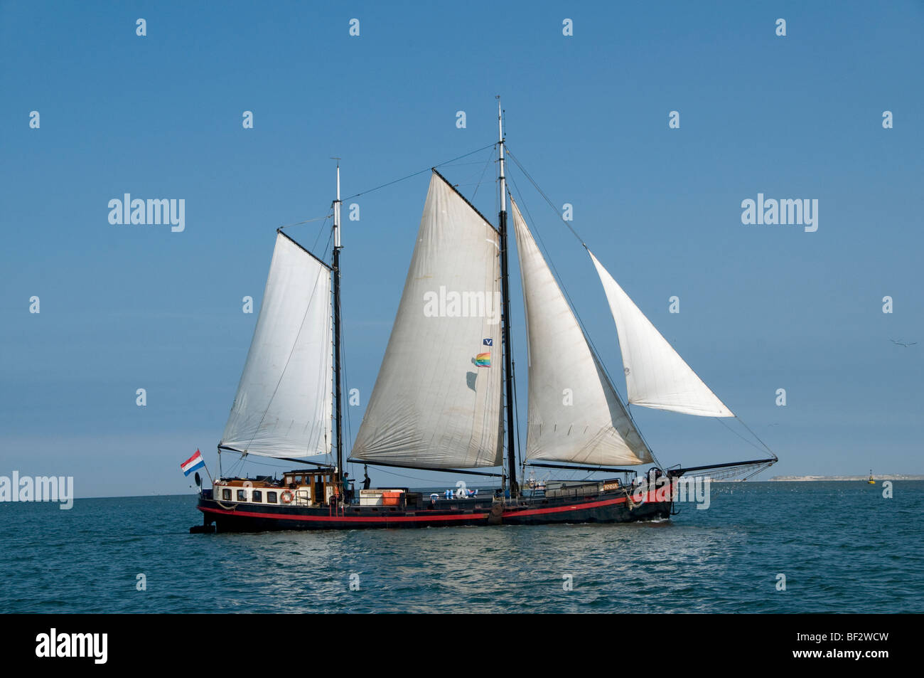Netherlands Texel Sailing Boat Waddenzee sea Stock Photo