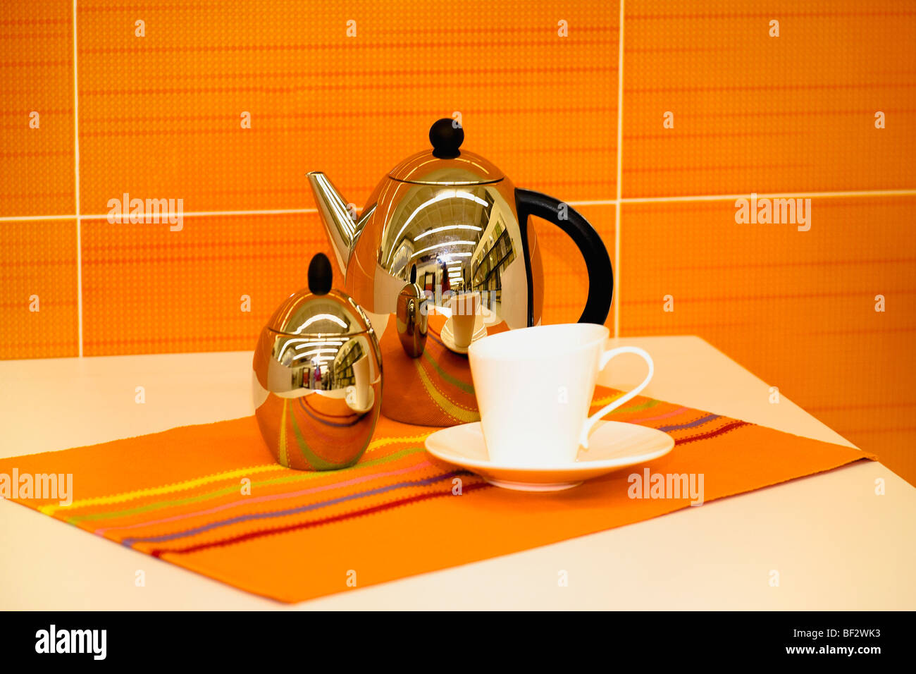 Closeup of a tea set Stock Photo Alamy