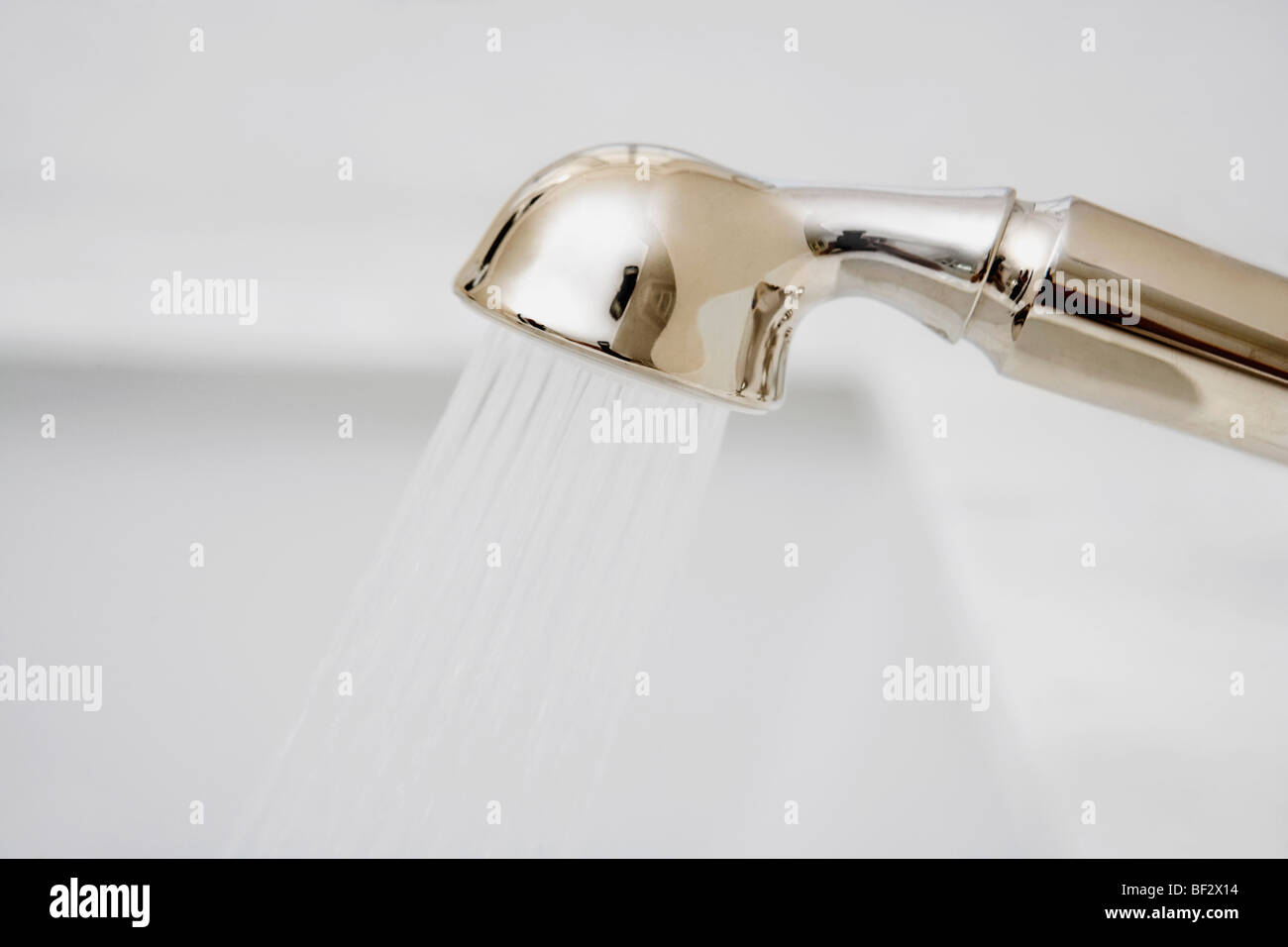 Water running from a shower Stock Photo Alamy