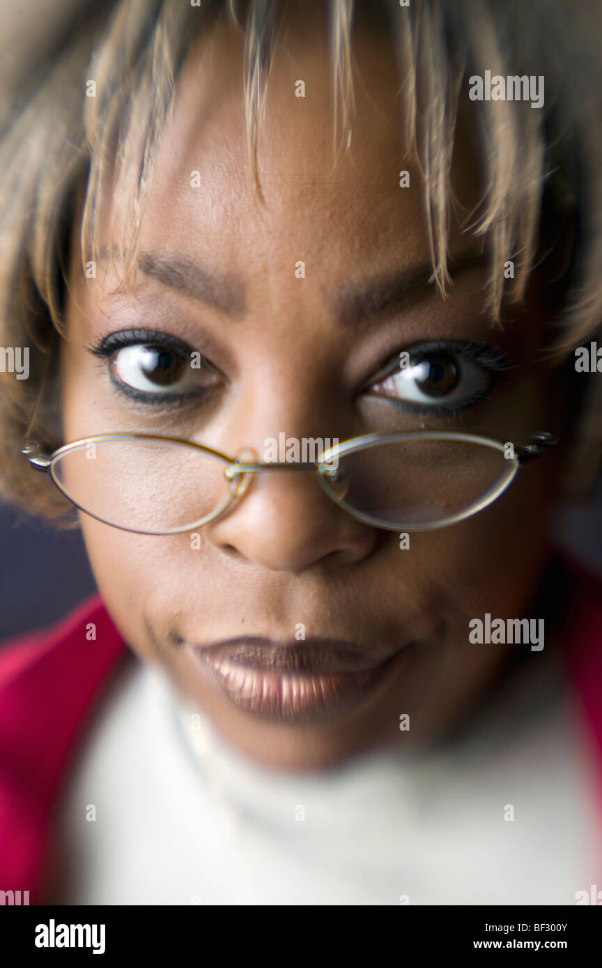 Close up portrait of African American woman Stock Photo - Alamy