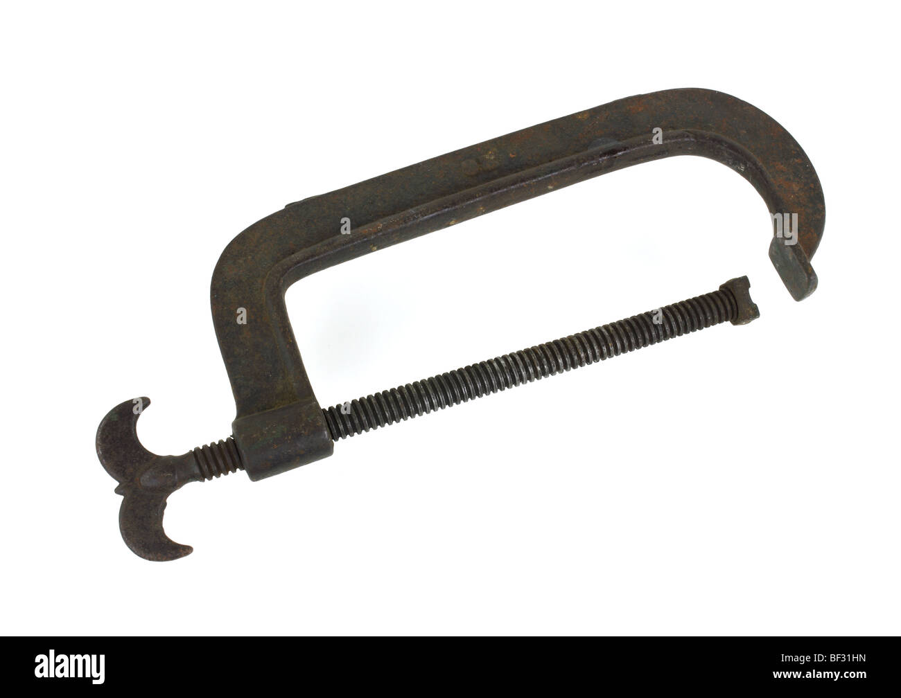 Large heavy duty vintage clamp Stock Photo Alamy