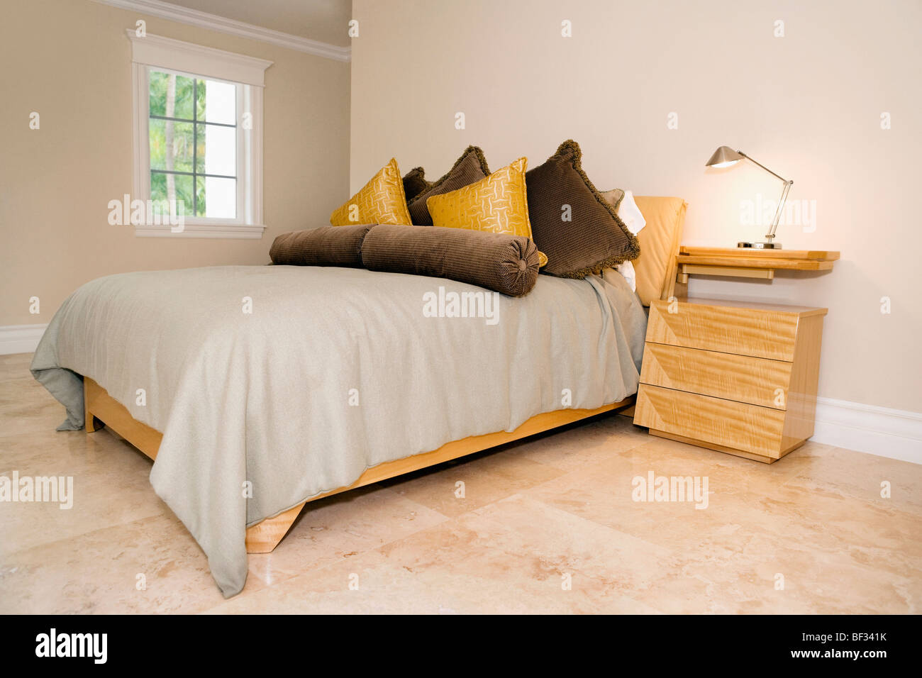 Interiors of a bedroom Stock Photo Alamy