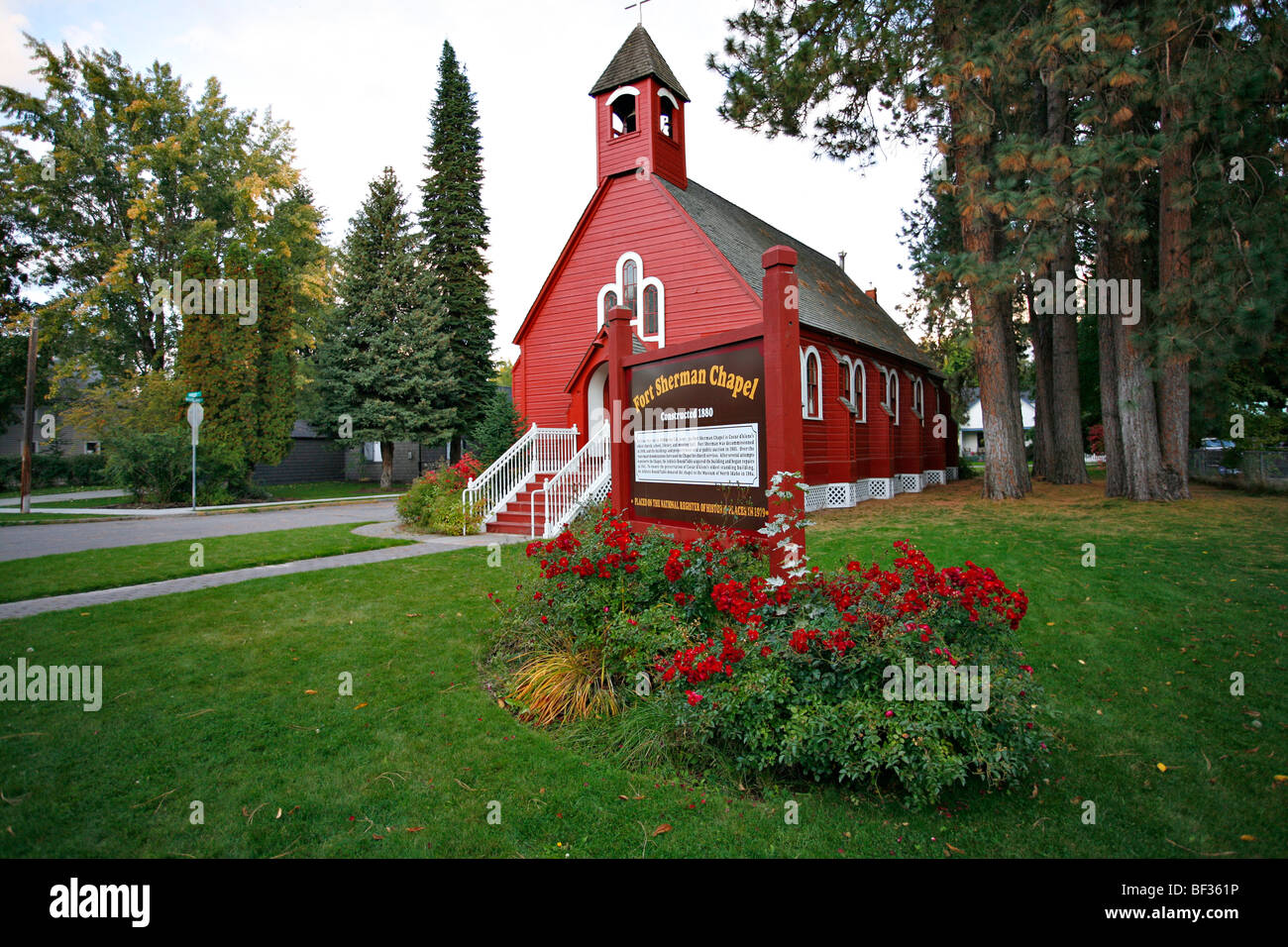 Historic Fort Sherman Chapel in Coeur D Alene, Idaho Stock Photo Alamy