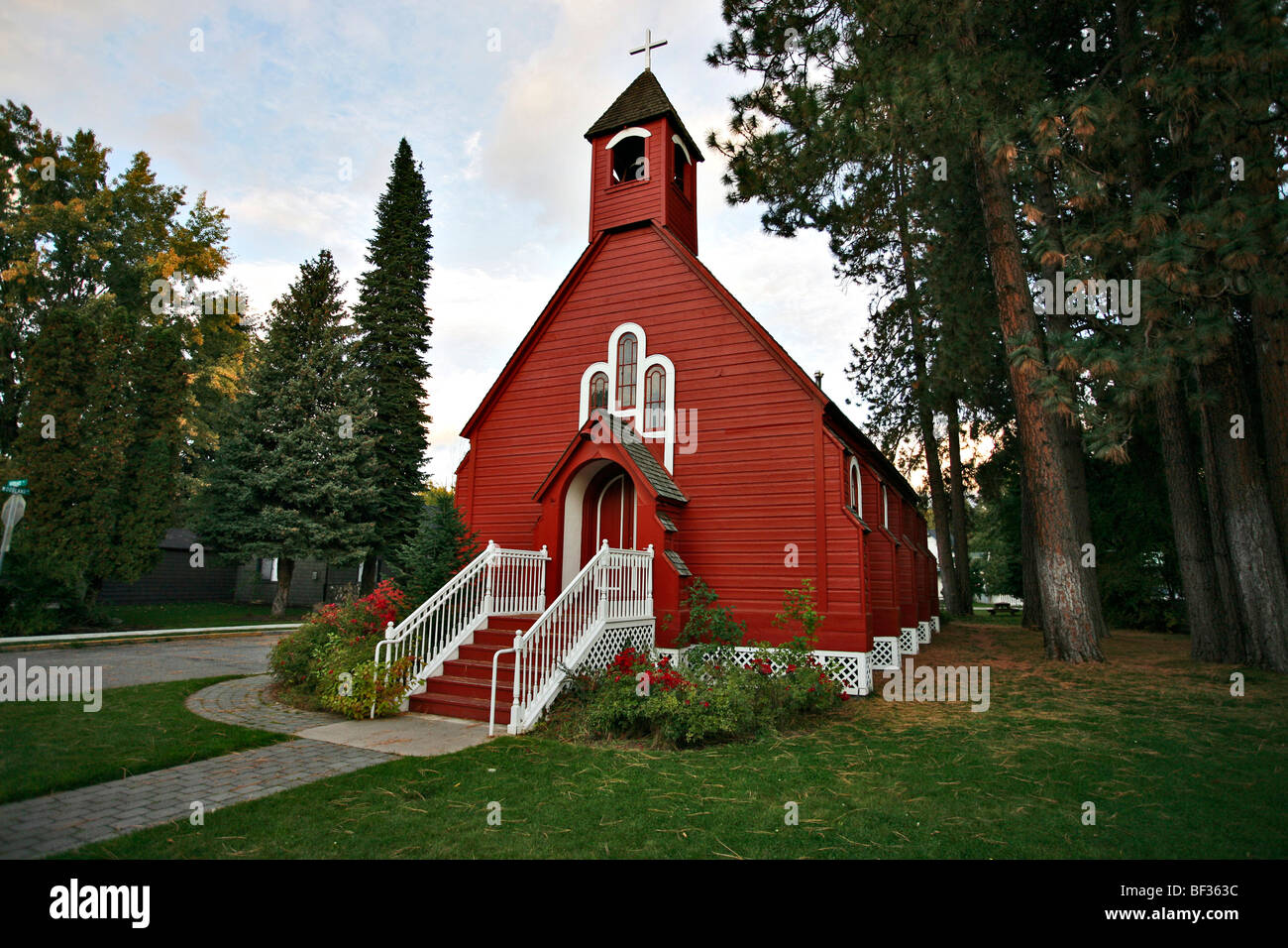Historic Fort Sherman Chapel in Coeur D Alene, Idaho Stock Photo Alamy