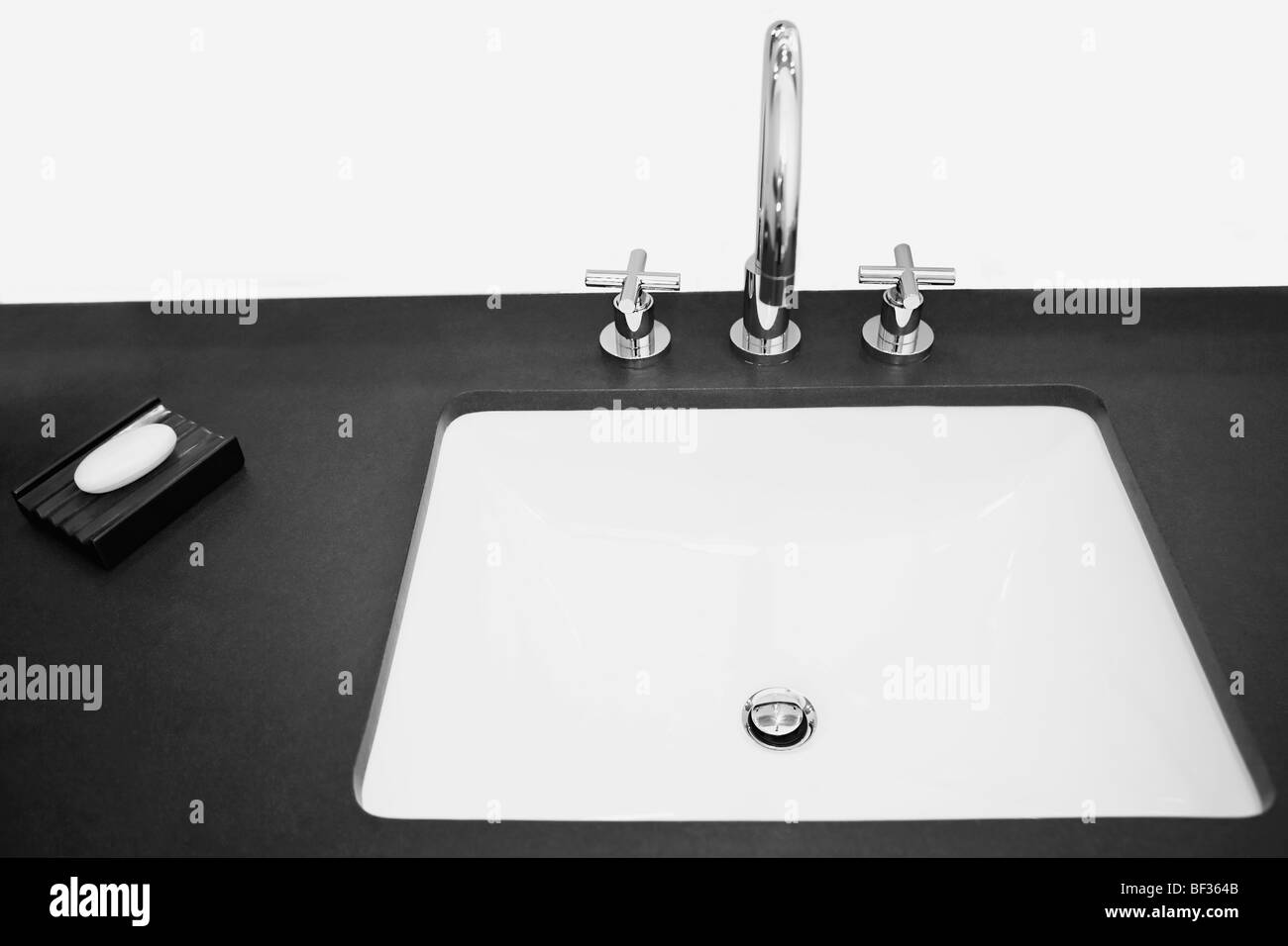 Close-up of a bathroom sink Stock Photo