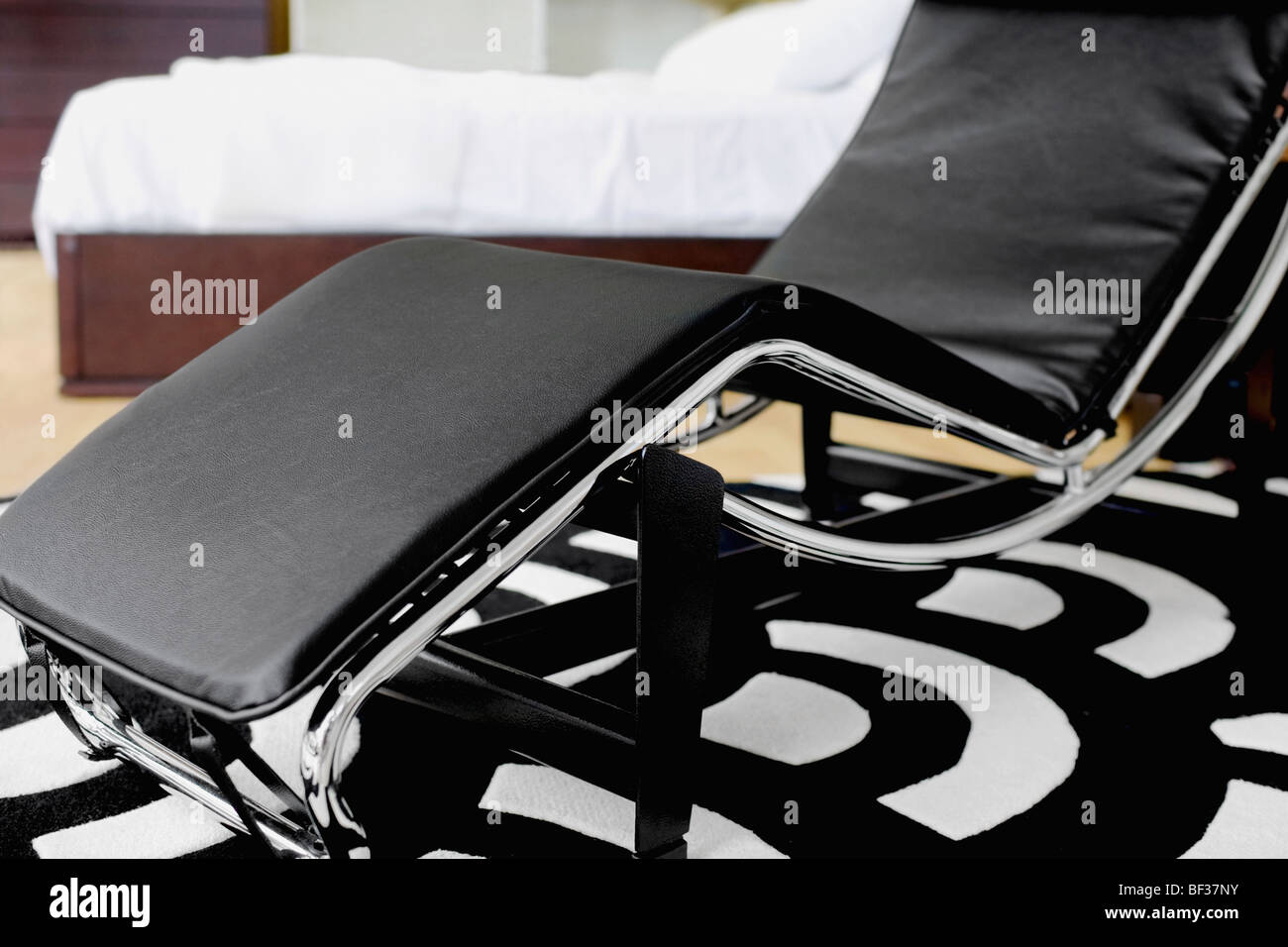 Reclining chair in the bedroom Stock Photo Alamy