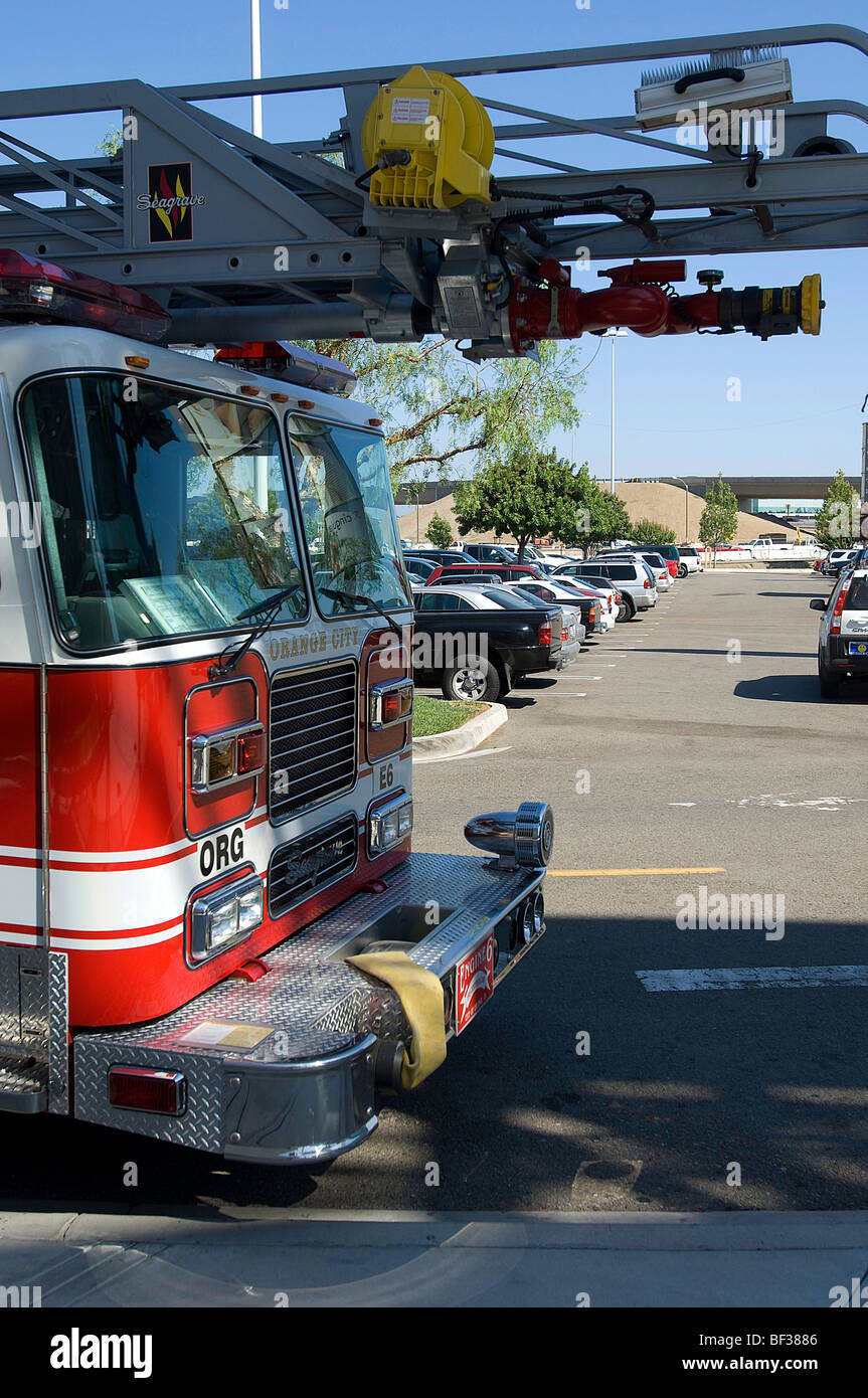 City of Orange, Engine 6, Firetruck in Orange County, CA Stock Photo
