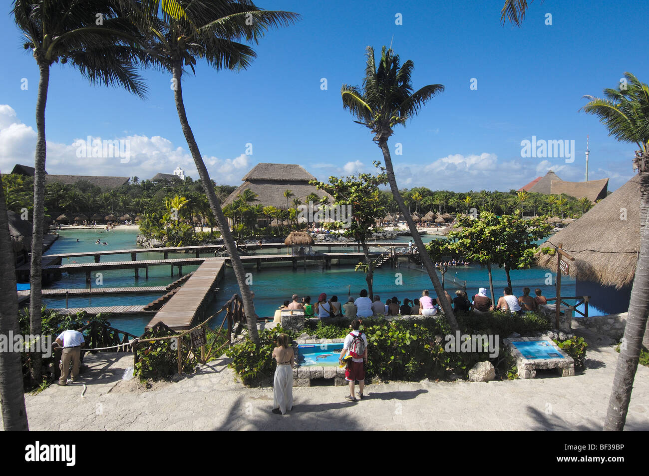 Swimming with dolphins area. Xcaret. Playa del Carmen. Quintana Roo