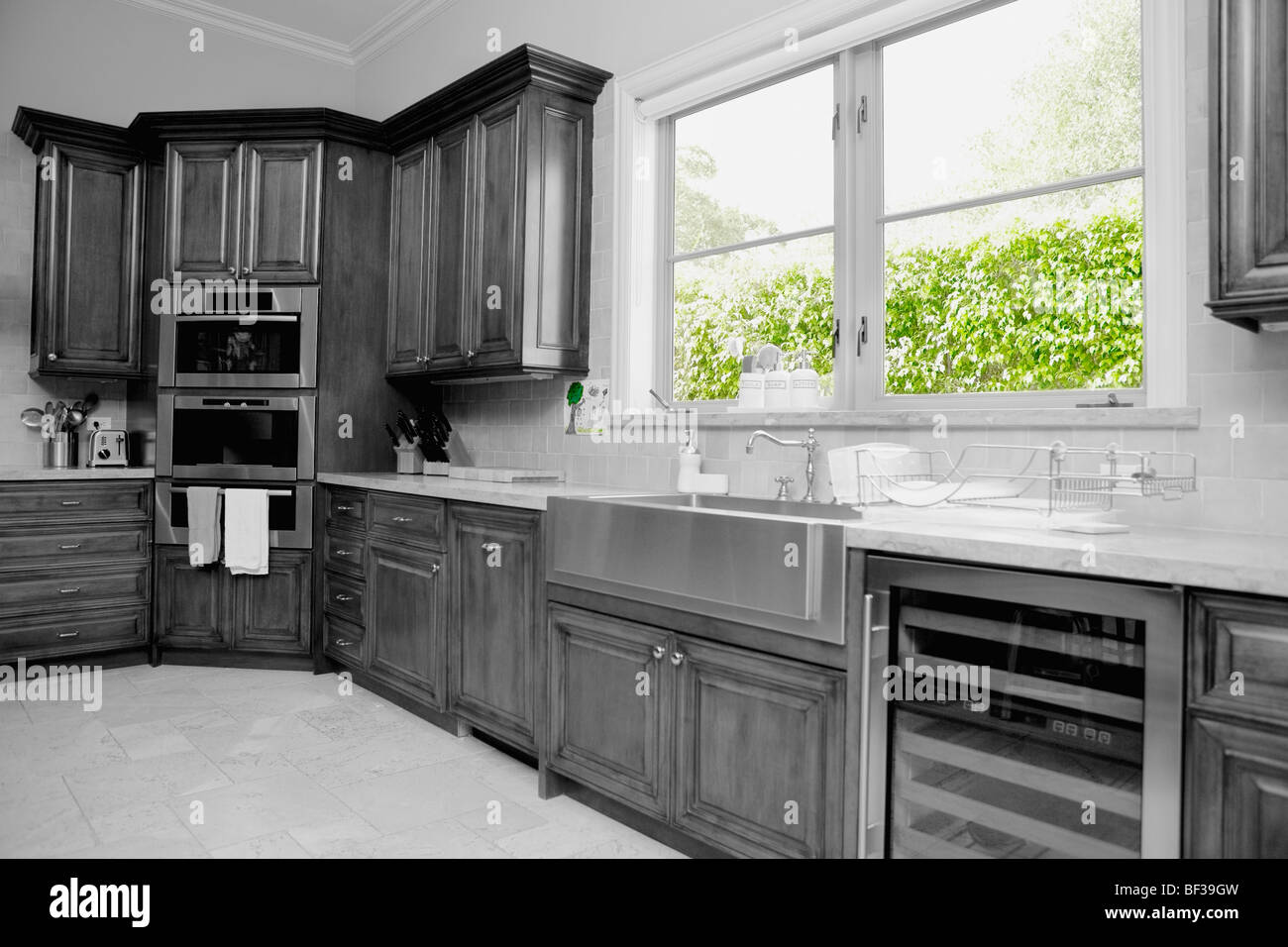 Interiors of a domestic kitchen Stock Photo Alamy
