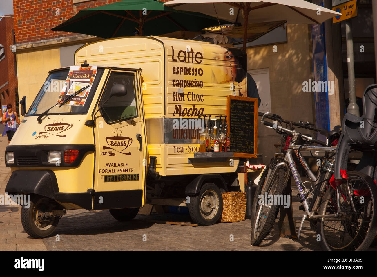 A mobile coffee bar cafe in Norwich , Norfolk , Uk Stock Photo Alamy