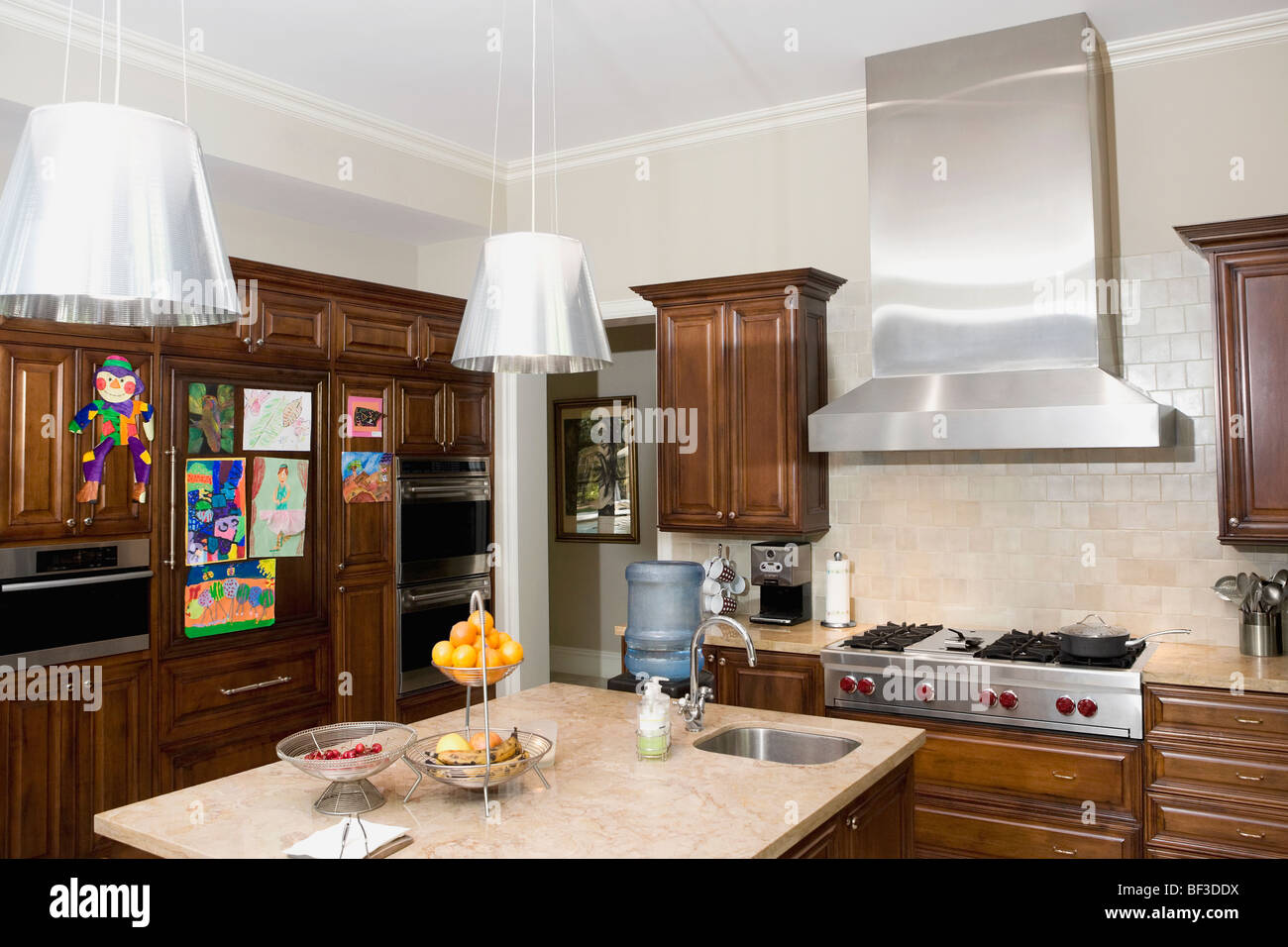 Interiors of a domestic kitchen Stock Photo Alamy