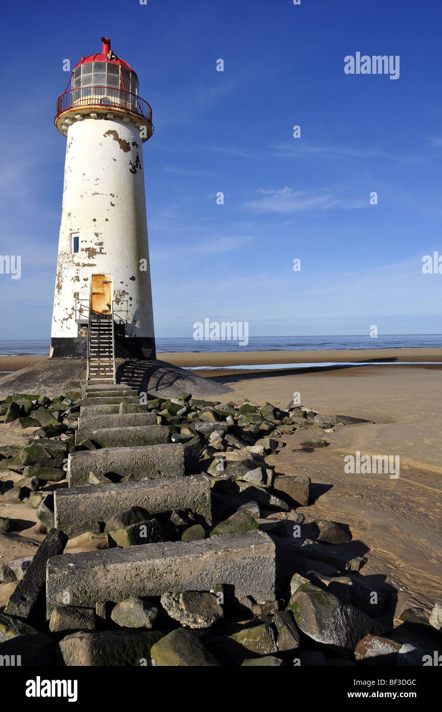 Point of Ayr Lighthouse Talacre Stock Photo